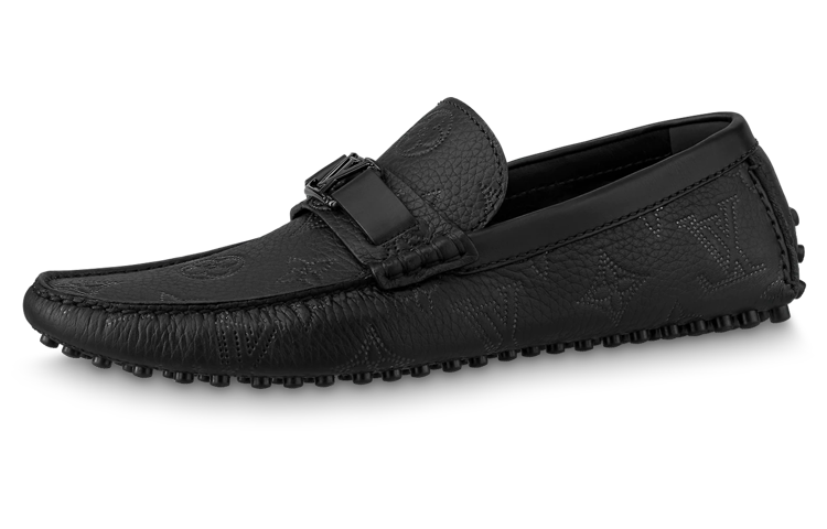 Louis Vuitton Hockenheim Moccasin Shoes 'Black Monogram' 1AAN2N