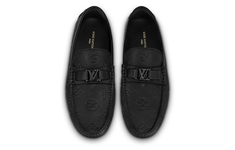 Shop Kasut Moccasin Louis Vuitton Hockenheim 'Monogram Hitam' 1AAN2N