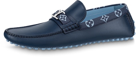 Louis Vuitton Hockenheim Moccasin Shoes 'Blue with Monogram Collar' 1AAN5H Louis Vuitton Hockenheim Moccasin Shoes 'Blue with Monogram Collar' 1AAN5H