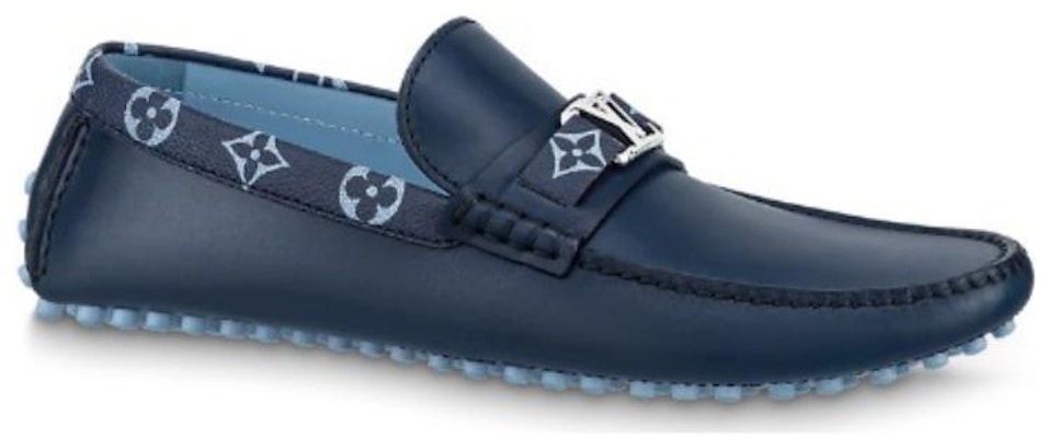 Louis Vuitton Hockenheim Moccasin Shoes 'Blue with Monogram Collar' 1AAN5H Order Louis Vuitton Hockenheim Moccasin Shoes 'Blue with Monogram Collar' 1AAN5H