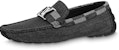 Kasut Louis Vuitton Hockenheim Moccasin 'Kelabu dengan Kolar Plaid' 1A9YRW