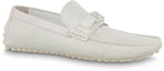 Order Kasut Louis Vuitton Hockenheim Moccasin 'Minimonogram Putih' 1ABM3T