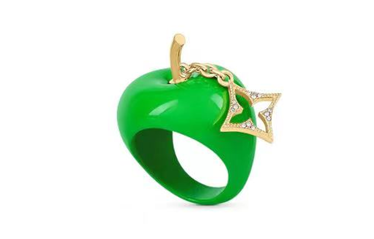 Order LOUIS VUITTON Hollow Green Apple Pendant Ring - Unisex MP3325
