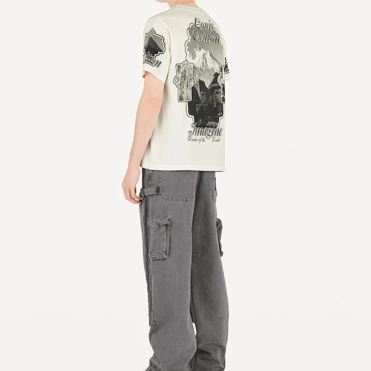 LOUIS VUITTON Holy Mountain Graphic T-Shirt White Men 1A5DJ 圖 4
