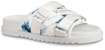 Louis Vuitton Honolulu Monogram 'Tie-Dye Denim' Slippers Blue White 1A5HQV