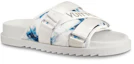 Order Louis Vuitton Honolulu Monogram 'Tie-Dye Denim' Slippers Blue White 1A5HQV