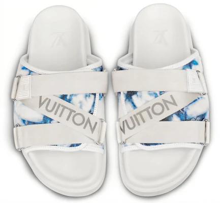 Louis Vuitton Honolulu Monogram 'Tie-Dye Denim' Slippers Blue White 1A5HQV Shop Louis Vuitton Honolulu Monogram 'Tie-Dye Denim' Slippers Blue White 1A5HQV