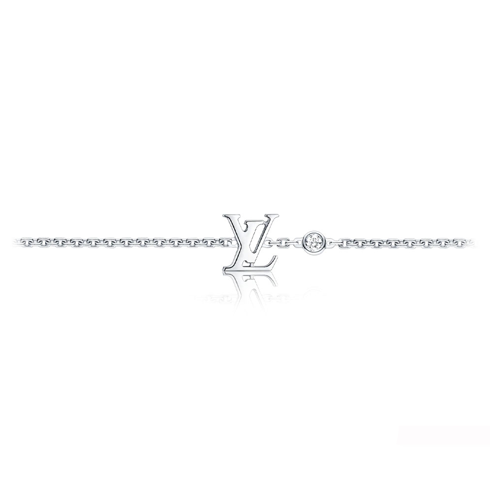 Louis Vuitton Idylle Blossom 18K Gold Diamond Logo Bracelet Unisex Q95581