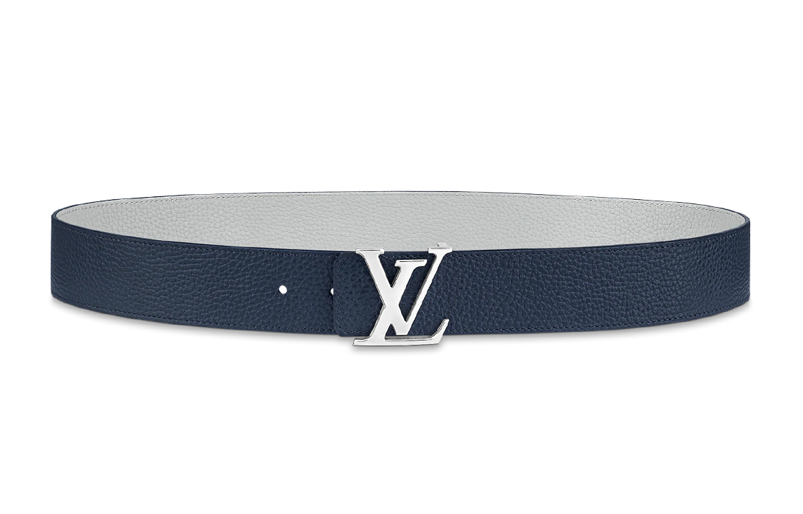 Louis Vuitton Initial Buckle Leather Belt Blue 4cm  Fashion Accessory M0532 圖 2