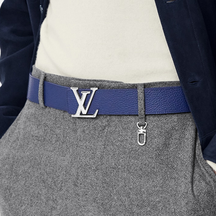 Louis Vuitton Initial Buckle Leather Belt Blue 4cm  Fashion Accessory M0532 圖 4