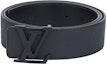Buy Louis Vuitton Initiales Embossed Leather Belt for Men Black 4cm Wide M0424