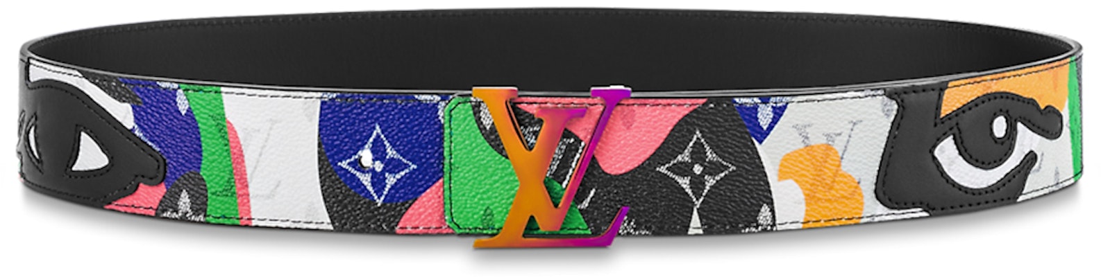 LOUIS VUITTON Initiales Monogram Leather Belt Multicolor 4cm Accessory M8268U Order LOUIS VUITTON Initiales Monogram Leather Belt Multicolor 4cm Accessory M8268U