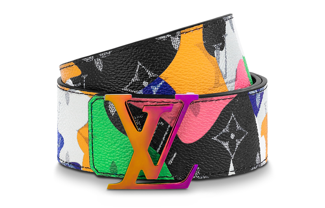 Shop LOUIS VUITTON Initiales Monogram Leather Belt Multicolor 4cm  Accessory M8268U