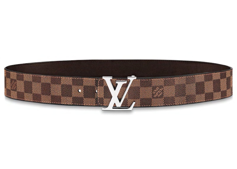 Louis Vuitton Initiales Reversible Belt Damier Ebene 40MM Brown