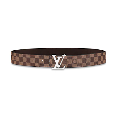 Louis Vuitton Initiales Reversible Belt Damier Ebene 40MM Brown