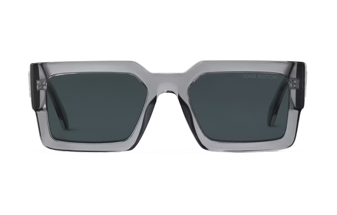 Louis Vuitton Irregular Gray Acetate Sunglasses Unisex Couple Style. Z2076W