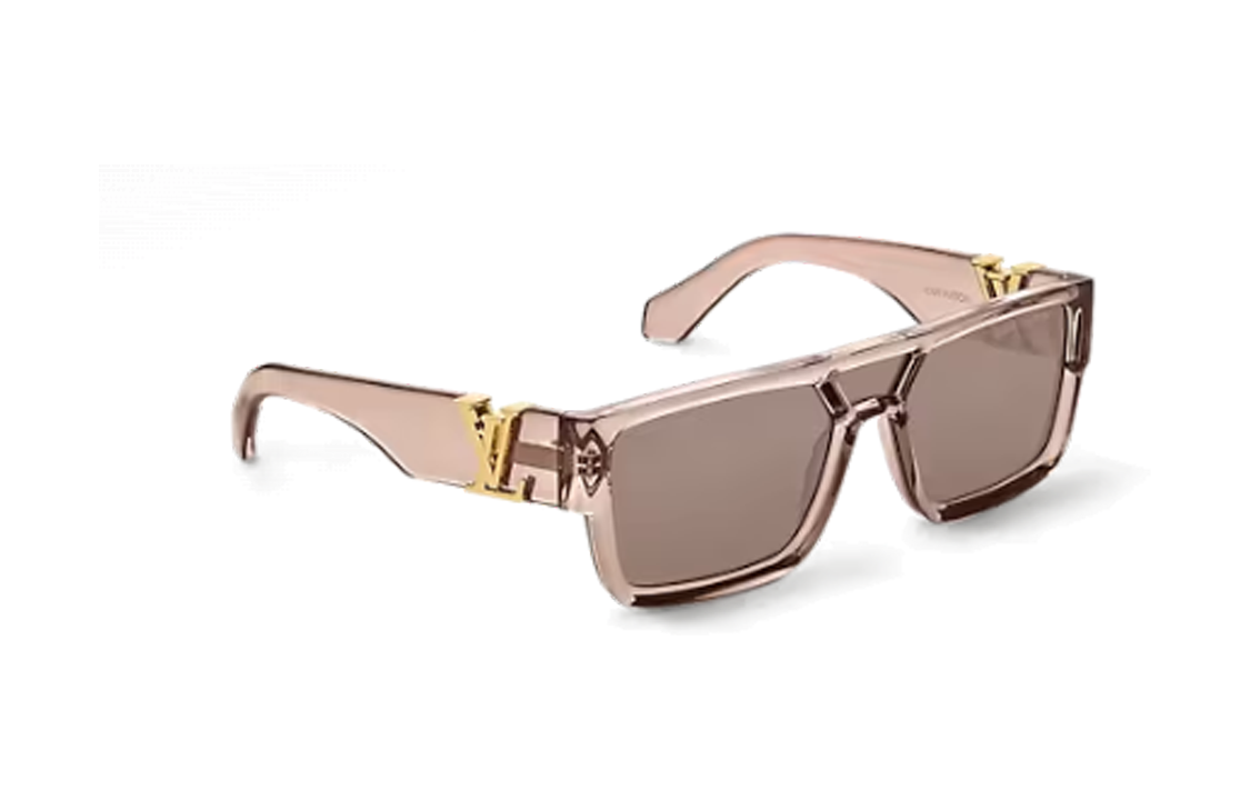LOUIS VUITTON Irregular Pink Sunglasses Unisex Acetate Frame Logo Design. Z2086E 圖 4