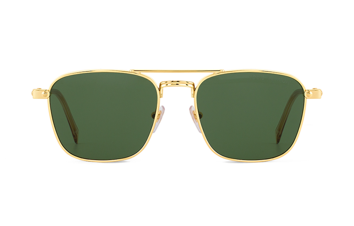 Louis Vuitton Irregular Shaped Gold Sunglasses Unisex Couples Style. Z2021U