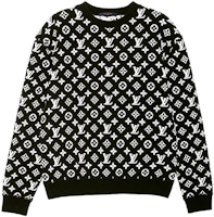 Louis Vuitton Jacquard Crewneck Classic Sweatshirt Black 1A7RRK Louis Vuitton Jacquard Crewneck Classic Sweatshirt Black 1A7RRK