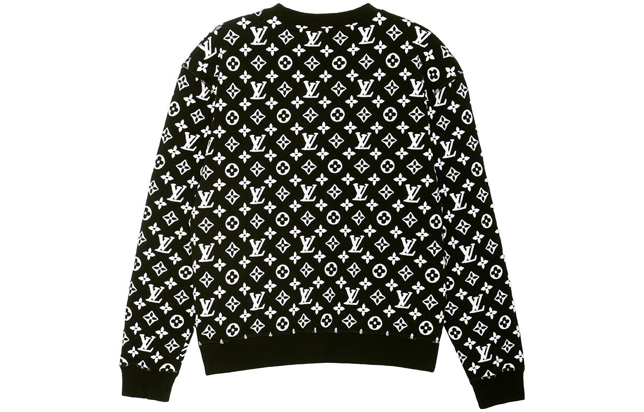 Lookbook 루이 비통 자카드 크루넥 클래식 스웻셔츠 블랙 1A7RRK