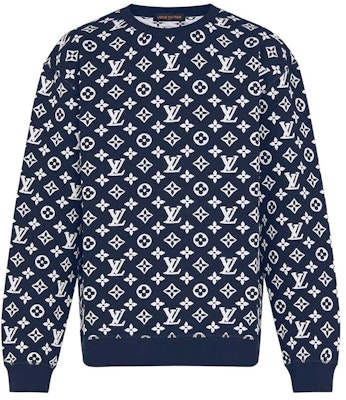 Sudadera Louis Vuitton Azul con Patrón Jacquard Crewneck. 1A8FHI Buy Sudadera Louis Vuitton Azul con Patrón Jacquard Crewneck. 1A8FHI