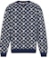 Buy Sudadera Louis Vuitton Azul con Patrón Jacquard Crewneck. 1A8FHI