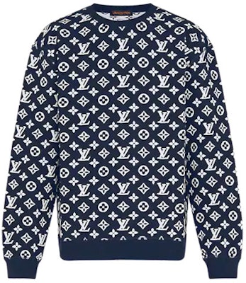 Sudadera Louis Vuitton Azul con Patrón Jacquard Crewneck. 1A8FHI Order Sudadera Louis Vuitton Azul con Patrón Jacquard Crewneck. 1A8FHI