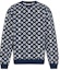 Order Sudadera Louis Vuitton Azul con Patrón Jacquard Crewneck. 1A8FHI