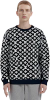 Sizing Louis Vuitton Jacquard Pattern Crewneck Sweatshirt Blue 1A8FHI