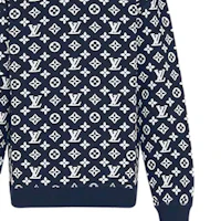 Cheap Louis Vuitton Jacquard Pattern Crewneck Sweatshirt Blue 1A8FHI
