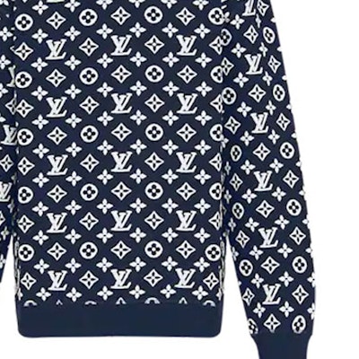 Sudadera Louis Vuitton Azul con Patrón Jacquard Crewneck. 1A8FHI Cheap Sudadera Louis Vuitton Azul con Patrón Jacquard Crewneck. 1A8FHI