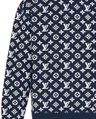 Sudadera Louis Vuitton Azul con Patrón Jacquard Crewneck. 1A8FHI 2