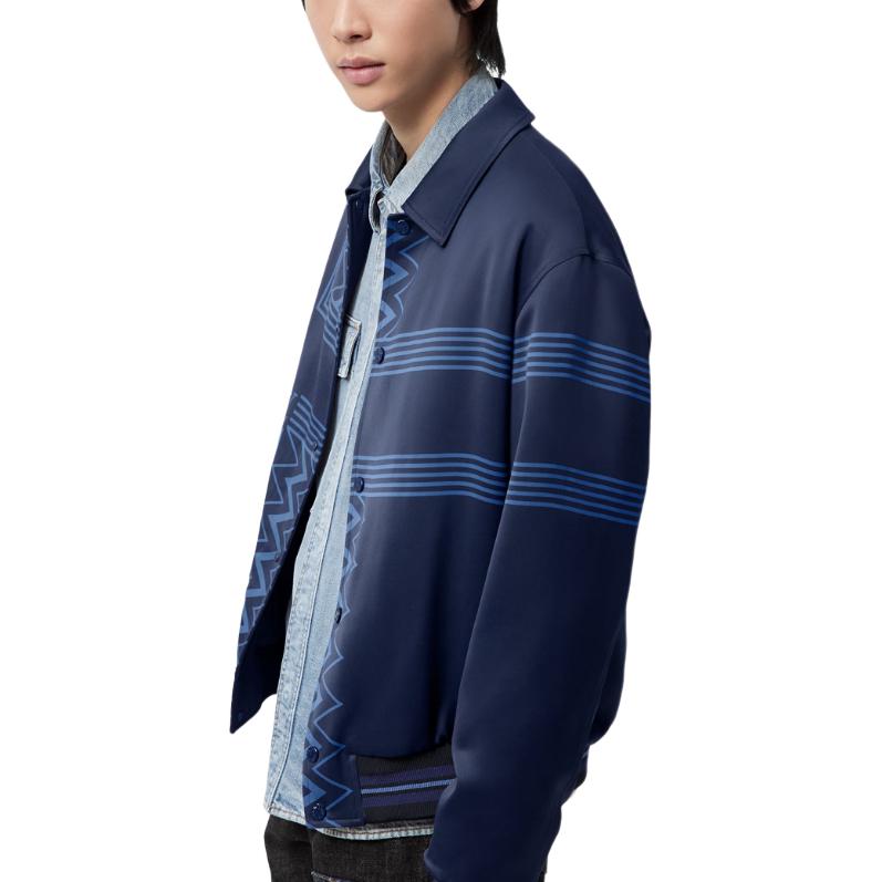 LOUIS VUITTON Karakoram Striped Collar Souvenir Jacket Blue  Outerwear 1AA4MK 圖 5