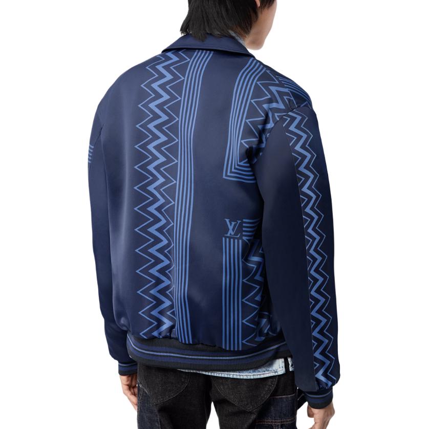 LOUIS VUITTON Karakoram Striped Collar Souvenir Jacket Blue  Outerwear 1AA4MK 圖 6