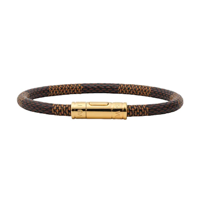 Louis Vuitton Keep It Damier Metal Bracelet Unisex Brown Couples' Edition M8137D