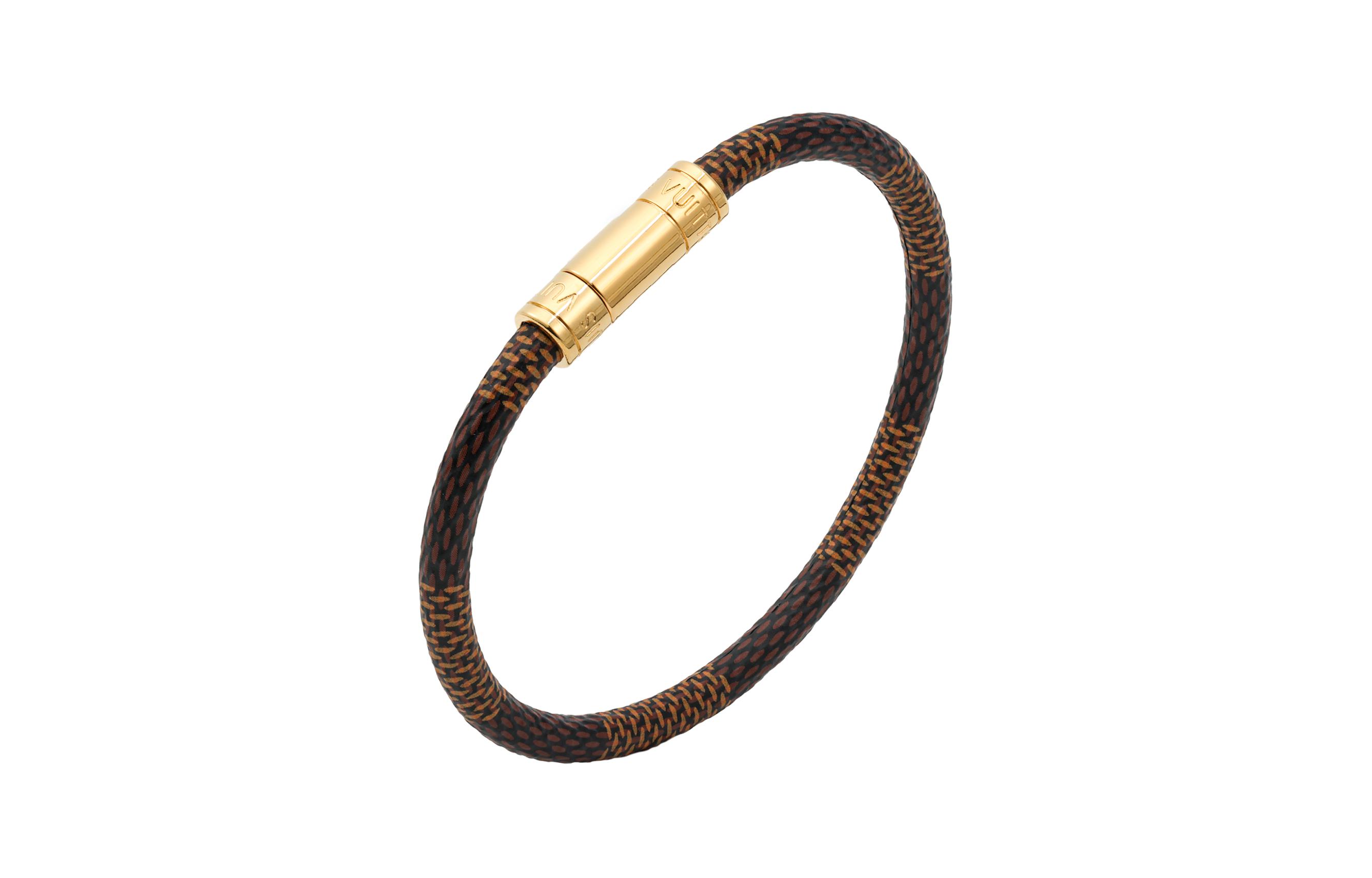 Lookbook ルイ・ヴィトン キープイット ダミエ メタル ブレスレット ユニセックス ブラウン M8137D