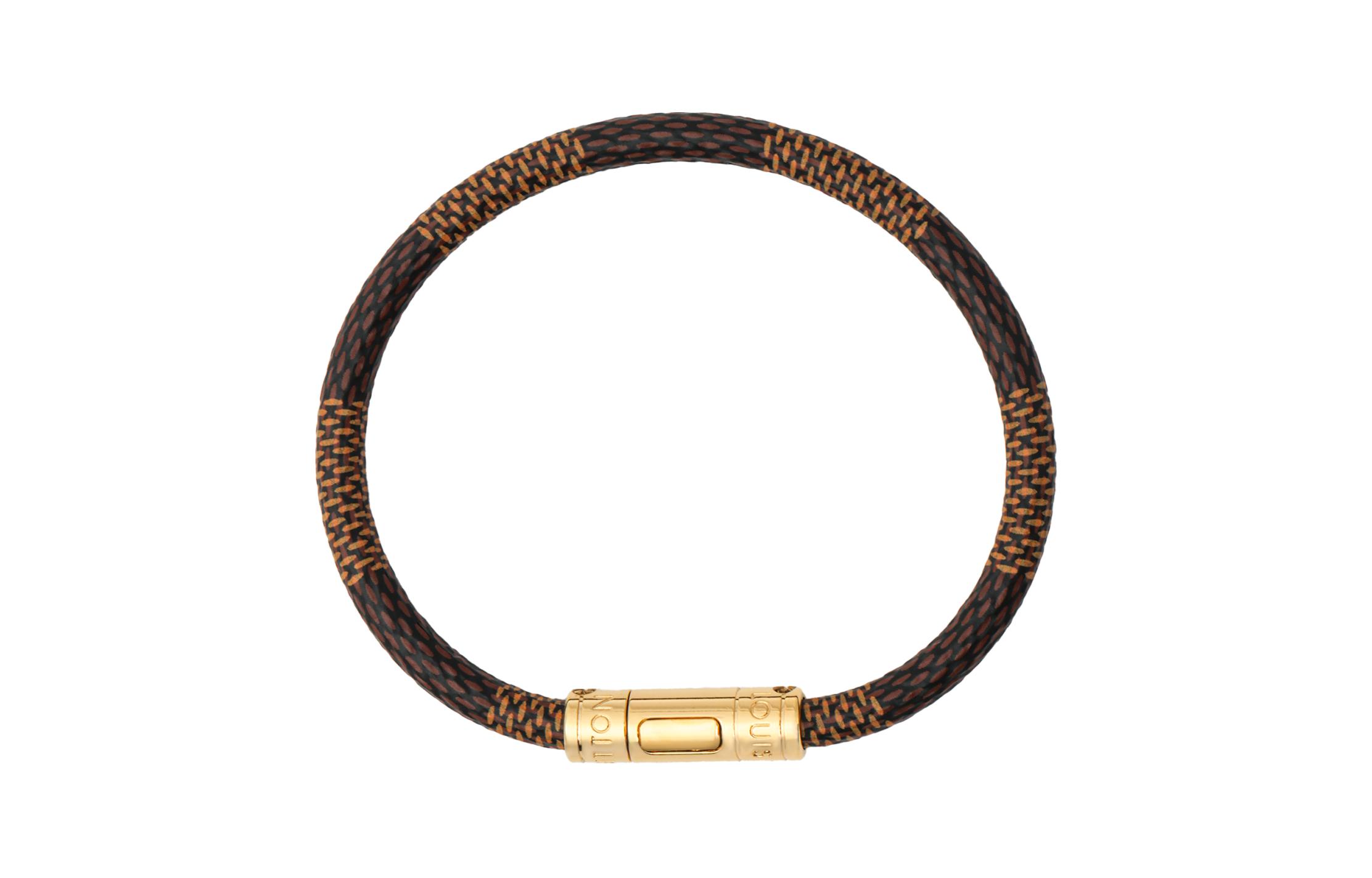 Shop ルイ・ヴィトン キープイット ダミエ メタル ブレスレット ユニセックス ブラウン M8137D