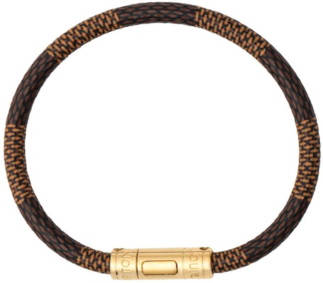 Louis Vuitton Keep It Damier Metal Bracelet Unisex Brown Couples' Edition M8137D Shop Louis Vuitton Keep It Damier Metal Bracelet Unisex Brown Couples' Edition M8137D
