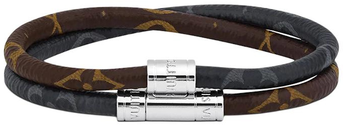 Pulsera Doble Monogram de LOUIS VUITTON en Lona Negra/Marrón. M6555E Buy Pulsera Doble Monogram de LOUIS VUITTON en Lona Negra/Marrón. M6555E