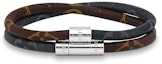 Order Pulsera Doble Monogram de LOUIS VUITTON en Lona Negra/Marrón. M6555E