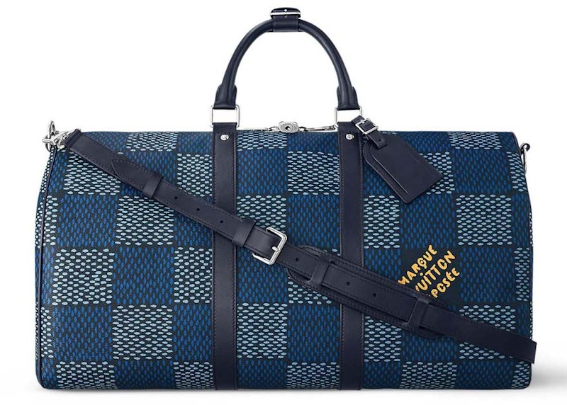 Louis Vuitton Keepall Bandoulière 50 Damier Heritage Blue