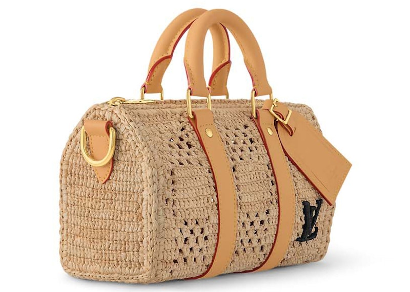 Order 루이비통 키폴 반둘리에 25 다미에 라피아 내추럴 베이지 
