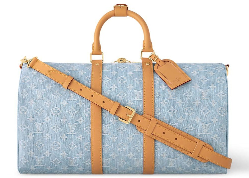 Louis Vuitton Keepall Bandouliere 45 Sky Blue Denim