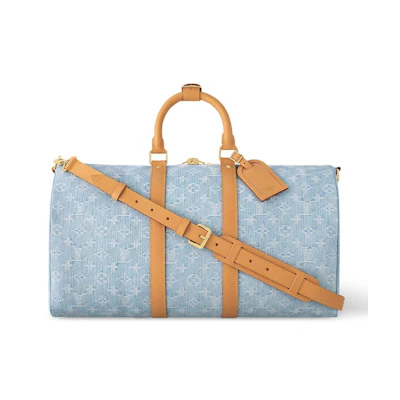 Louis Vuitton Keepall Bandouliere 45 Sky Blue Denim