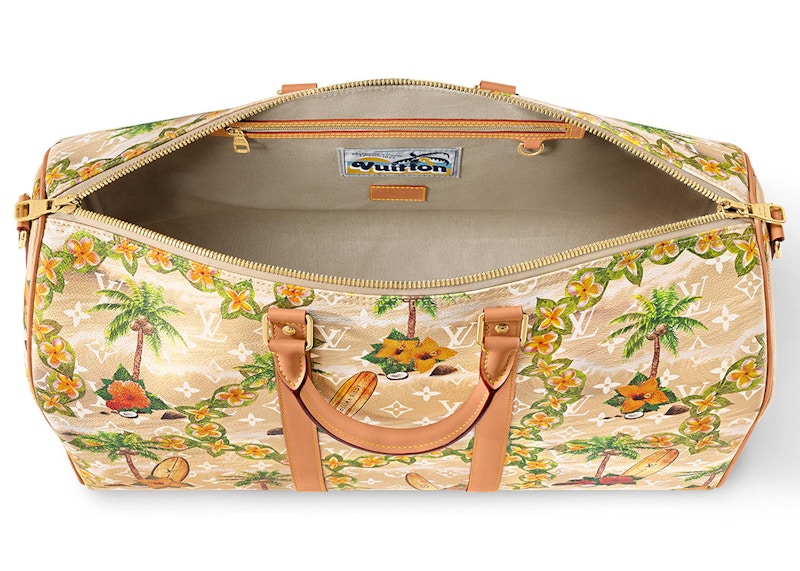 Lookbook 路易威登Keepall Bandouliere 50 Monogram Surfin Sand旅行袋