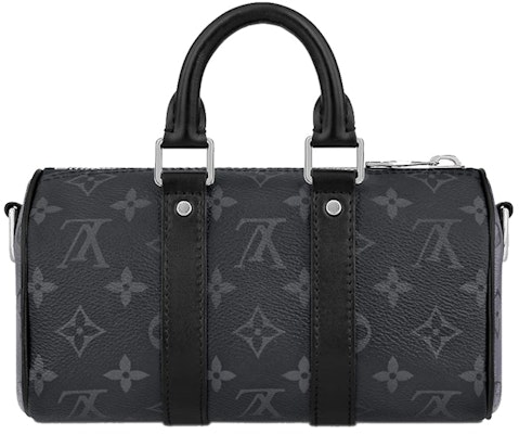 Louis Vuitton Keepall XS Monogram Eclipse Terbalik Hitam Lookbook Louis Vuitton Keepall XS Monogram Eclipse Terbalik Hitam