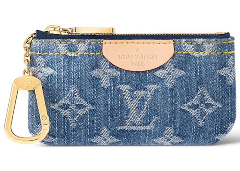 Louis Vuitton Key Pouch Monogram Denim Blue