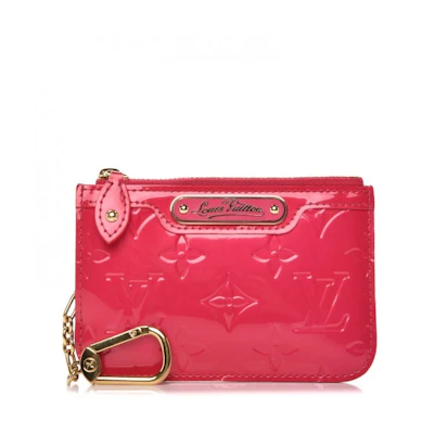 Louis Vuitton Key Pouch Monogram Vernis Rose Pop
