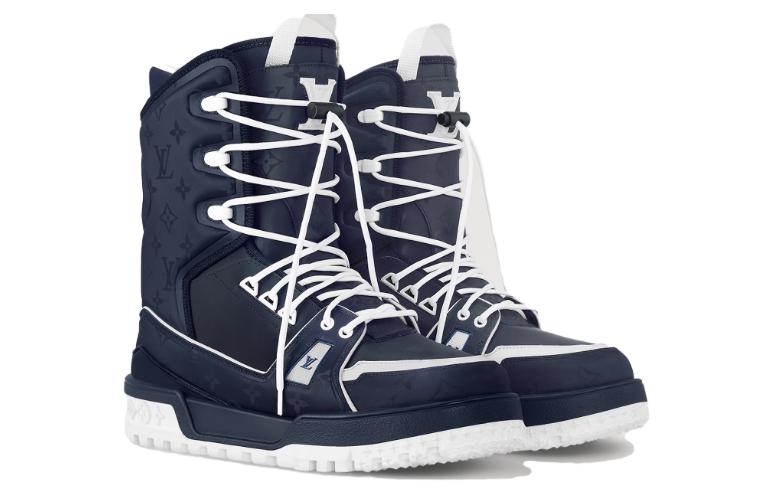 Lookbook 路易威登蓝色系带短靴 1ACFNP