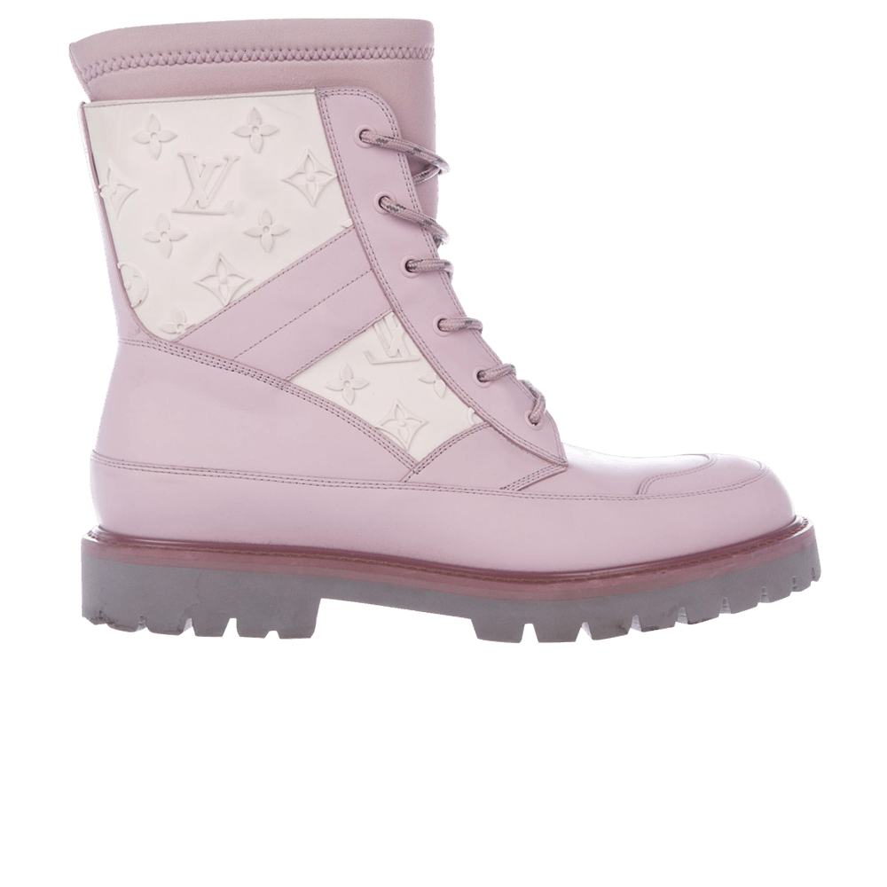 Louis Vuitton Leather Ankle Lace Up Boot 'Embossed Monogram' 1A234E